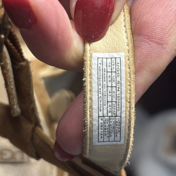 UGG Womens Suede Espadrille Wedge Sandals With Adjustable Ankle Strap Size 10 - Picture 7 of 9